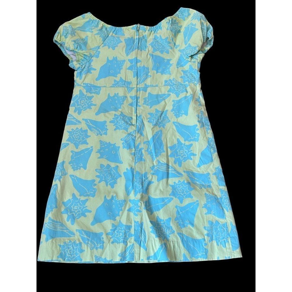 Lilly Pulitzer Girls Dress Size 10 Seashells Green/Blue - Picture 5 of 6